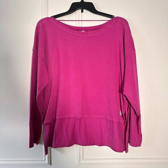 NEW FP Movement Hot Pink Long Sleeve Lightweight Top – Size Small - Picture 1 of 5